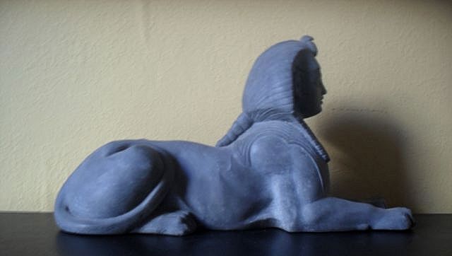 Original 1920's Spelter Metal Egyptian Sphinx. Superb! Original 1920's Spelter Metal Egyptian Sphinx. Superb!