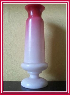 Victorian Peach Blow Wild Rose Cased Satin Glass Vase by Thomas Webb. Pre-1910 Victorian Peach Blow Wild Rose Cased Satin Glass Vase by Thomas Webb. Pre-1910