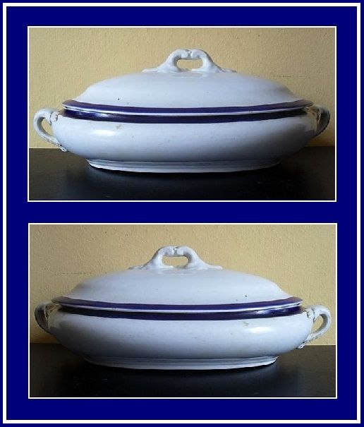 Pair of Antique Pottery Lidded Tureens by Booths, England. c1906. Pair of Antique Pottery Lidded Tureens by Booths, England. c1906.