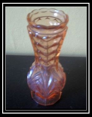 Delightful Pair of 1930's Art Deco Pink Glass Vases Delightful Pair of 1930's Art Deco Pink Glass Vases