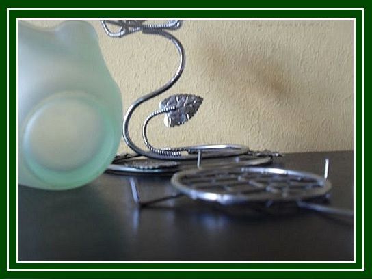 English Art Deco Bagley Glass Center Piece with Original White Metal Mount English Art Deco Bagley Glass Center Piece with Original White Metal Mount