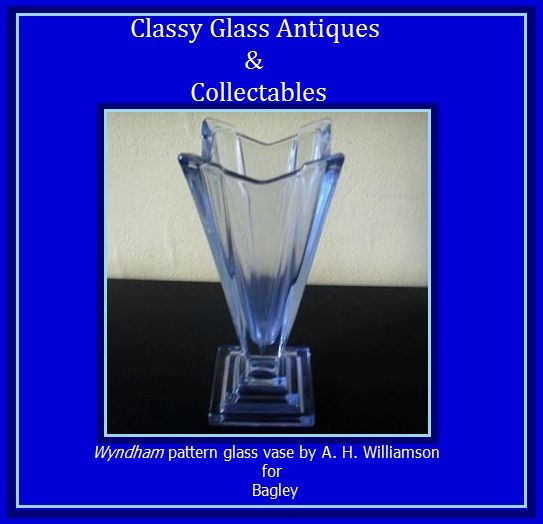 Beautiful Bagley Glass Vase. WYNDHAM pattern, by Hardie Williamson. England. Circa 1933. Beautiful Bagley Glass Vase. WYNDHAM pattern, by Hardie Williamson. England. Circa 1933.