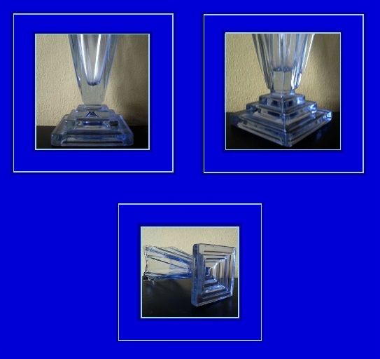 Beautiful Bagley Glass Vase. WYNDHAM pattern, by Hardie Williamson. England. Circa 1933. Beautiful Bagley Glass Vase. WYNDHAM pattern, by Hardie Williamson. England. Circa 1933.