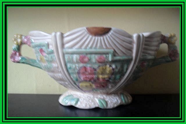 Large. Arthur Wood. English Art Deco Pottery Vase. " Garden Wall " Pattern. Large. Arthur Wood. English Art Deco Pottery Vase. " Garden Wall " Pattern.