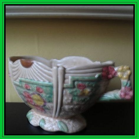 Large. Arthur Wood. English Art Deco Pottery Vase. " Garden Wall " Pattern. Large. Arthur Wood. English Art Deco Pottery Vase. " Garden Wall " Pattern.
