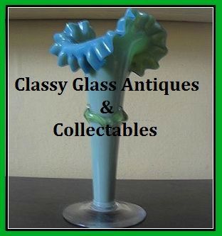 English Victorian Glass Vase with Vaseline Glass Applique. Lovely, Unique & Sublime.... English Victorian Glass Vase with Vaseline Glass Applique. Lovely, Unique & Sublime....