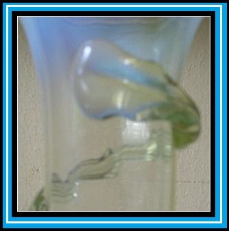Thomas Webb, English Victorian Uranium Vaseline Glass Vase. AMAZING! Thomas Webb, English Victorian Uranium Vaseline Glass Vase. AMAZING!