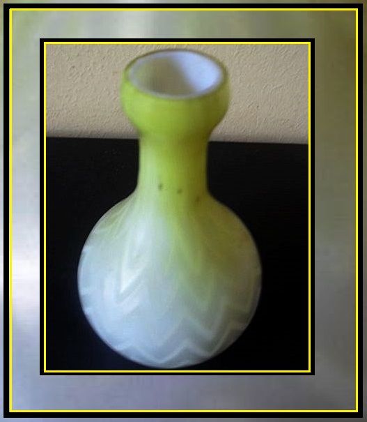 Mother of Pearl Satin Glass Vase by Thomas Webb, England. Circa 1900. Mother of Pearl Satin Glass Vase by Thomas Webb, England. Circa 1900.