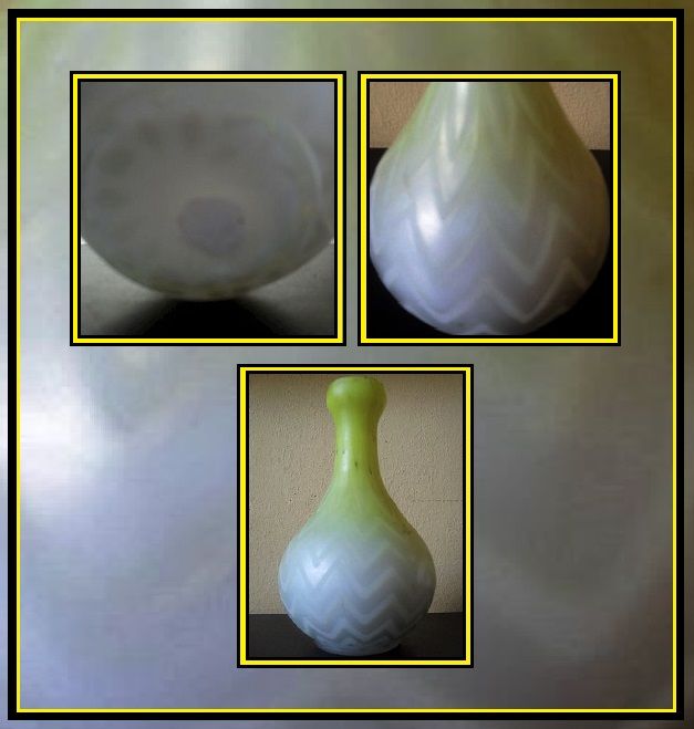 Mother of Pearl Satin Glass Vase by Thomas Webb, England. Circa 1900. Mother of Pearl Satin Glass Vase by Thomas Webb, England. Circa 1900.