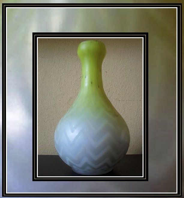 Mother of Pearl Satin Glass Vase by Thomas Webb, England. Circa 1900. Mother of Pearl Satin Glass Vase by Thomas Webb, England. Circa 1900.