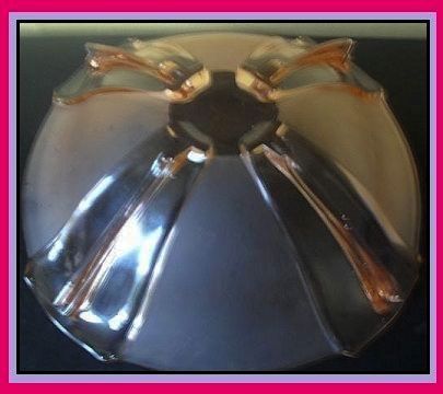 1930s Art Deco Pink Glass Two Part Center Piece Vase & Bowl Display by Stolzle 1930s Art Deco Pink Glass Two Part Center Piece Vase & Bowl Display by Stolzle