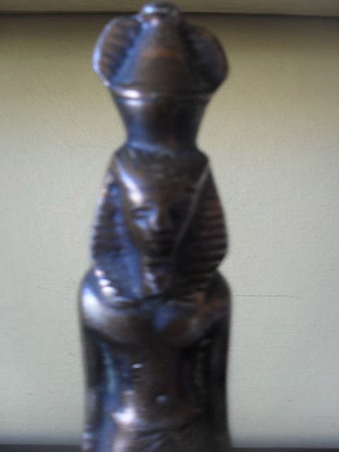 Original 1920's Egyptian Bronze Statue of Tuthmosis IV. Alabaster Base. Original 1920's Egyptian Bronze Statue of Tuthmosis IV. Alabaster Base.