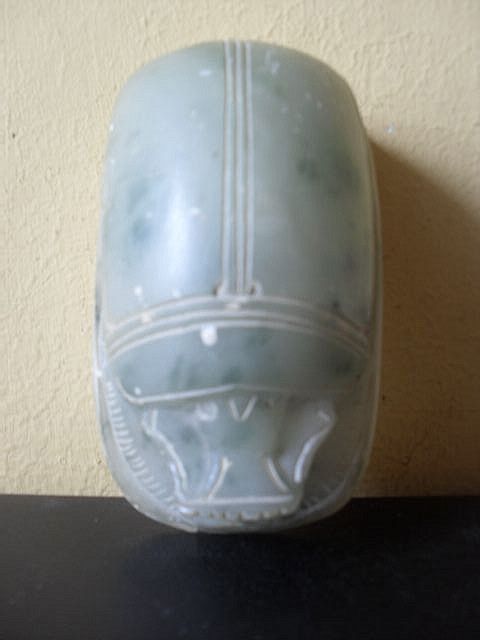 Egyptian Soapstone Hand Carved Large Scarab Beetle. Very Old. Egyptian Soapstone Hand Carved Large Scarab Beetle. Very Old.