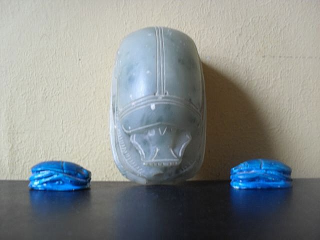 Egyptian Soapstone Hand Carved Large Scarab Beetle. Very Old. Egyptian Soapstone Hand Carved Large Scarab Beetle. Very Old.