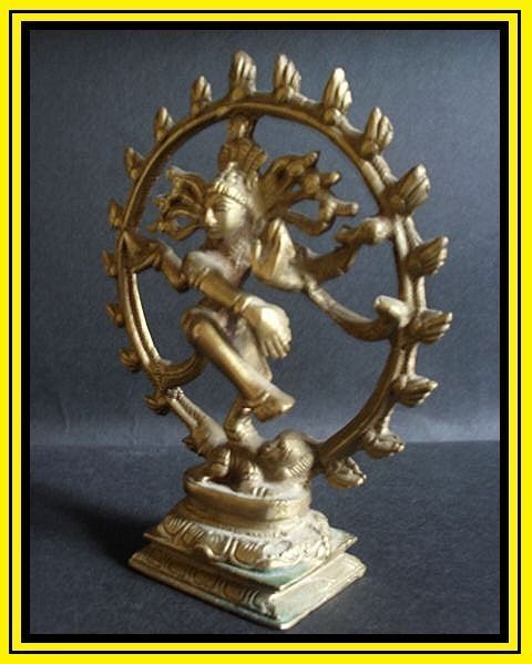 Natraj Lord Shiva, Hindu God Solid Brass Statue. c1988 Natraj Lord Shiva, Hindu God Solid Brass Statue. c1988