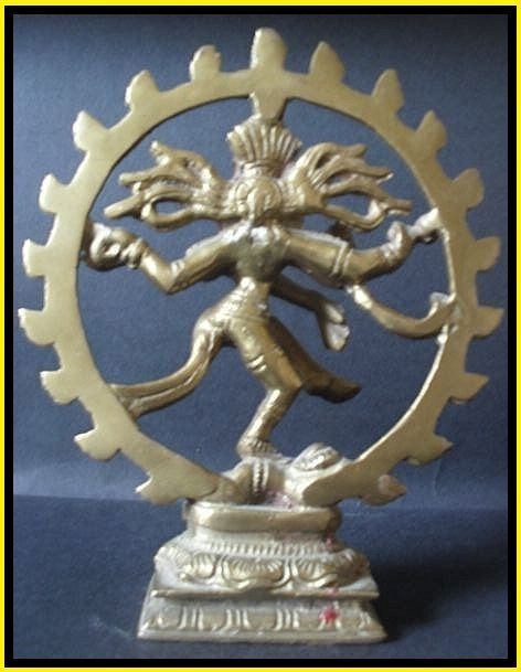 Natraj Lord Shiva, Hindu God Solid Brass Statue. c1988 Natraj Lord Shiva, Hindu God Solid Brass Statue. c1988
