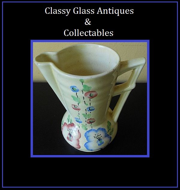 1920's Art Deco Pottery Jug by Delcroft Ware, England. 1920's Art Deco Pottery Jug by Delcroft Ware, England.
