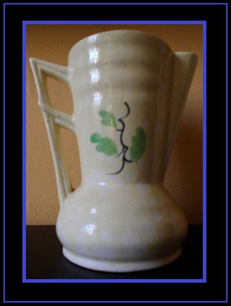 1920's Art Deco Pottery Jug by Delcroft Ware, England. 1920's Art Deco Pottery Jug by Delcroft Ware, England.