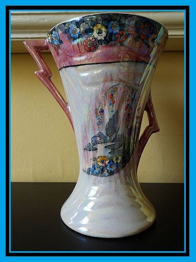 Fabulous Opal Lustre Pottery Jug Vase by Arthur Wood, England. Fabulous Opal Lustre Pottery Jug Vase by Arthur Wood, England.