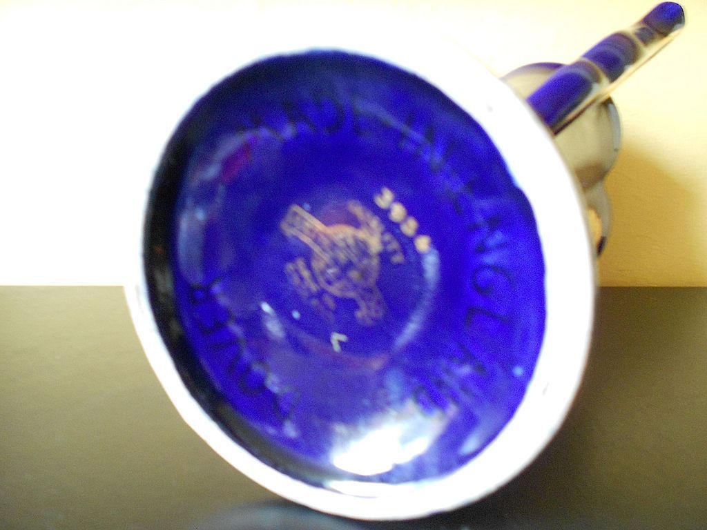 Beautiful Royal Cobalt Blue Pottery Jug Vase by Arthur Wood, England. Beautiful Royal Cobalt Blue Pottery Jug Vase by Arthur Wood, England.