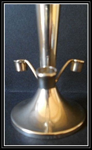 Fab English Art Deco Chrome Metal Four Flute Epergne MINT CONDITION Fab English Art Deco Chrome Metal Four Flute Epergne MINT CONDITION
