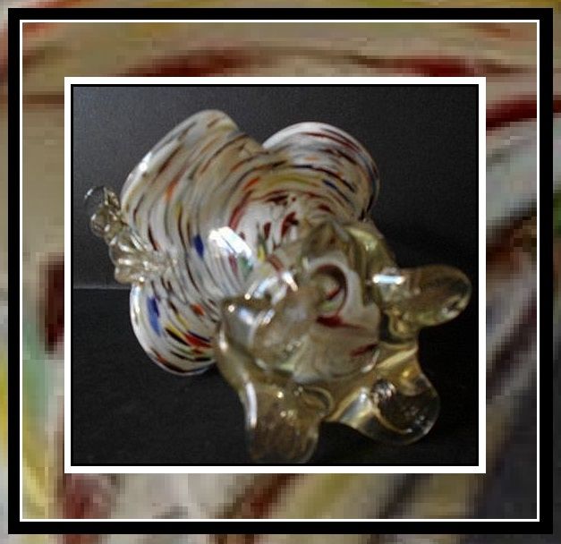 A Wonderful Hand Blown Vintage Murano Glass Basket... MINT CONDITION A Wonderful Hand Blown Vintage Murano Glass Basket... MINT CONDITION