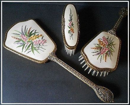 SALE PRICE! Tremendous SIX PIECE Vanity set / Dresser set. Regent, London. England SALE PRICE! Tremendous SIX PIECE Vanity set / Dresser set. Regent, London. England