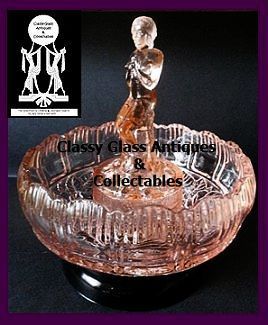 Art Deco Depression Glass Center Piece & Plinth by Sowerby England Art Deco Depression Glass Center Piece & Plinth by Sowerby England