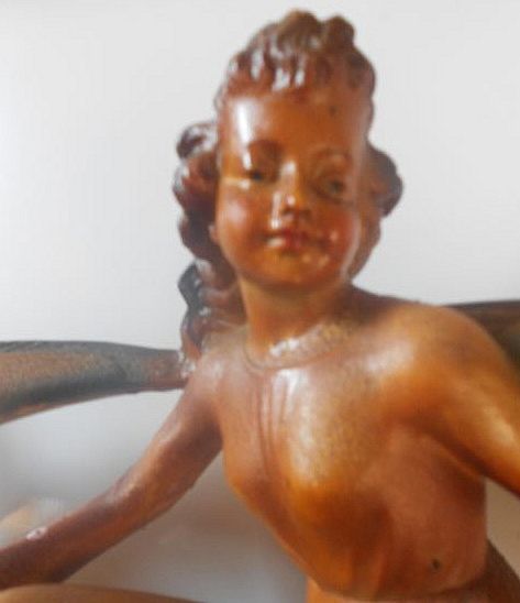 Magnificent Signed Original Art Deco Lady with Birds 26 inch Sculpture by M Toscana Magnificent Signed Original Art Deco Lady with Birds 26 inch Sculpture by M Toscana