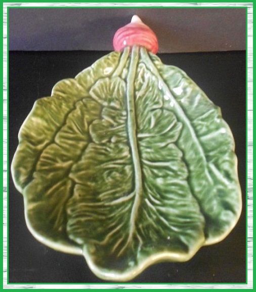 HALF PRICE. Marvellous Majolica Pottery Large Radish Turnip Pattern Dish by Pinheiro, Olfaire, Portugal. HALF PRICE. Marvellous Majolica Pottery Large Radish Turnip Pattern Dish by Pinheiro, Olfaire, Portugal.