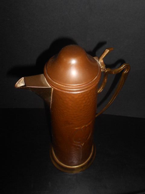 Large JUGENDSTIL Art Nouveau Copper Metal Ewer Jug c1896-c1914 Large JUGENDSTIL Art Nouveau Copper Metal Ewer Jug c1896-c1914