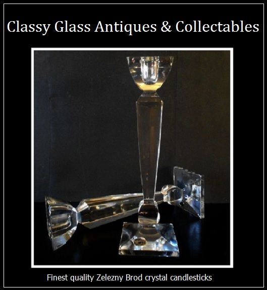 HALF PRICE. Finest Quality from Harrods London Cut Lead Crystal Glass Obelisk Candlesticks. Czechoslovakian HALF PRICE. Finest Quality from Harrods London Cut Lead Crystal Glass Obelisk Candlesticks. Czechoslovakian