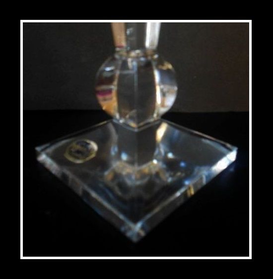 HALF PRICE. Finest Quality from Harrods London Cut Lead Crystal Glass Obelisk Candlesticks. Czechoslovakian HALF PRICE. Finest Quality from Harrods London Cut Lead Crystal Glass Obelisk Candlesticks. Czechoslovakian