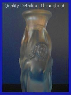 The Sensational 'Three Graces' Two Part Blue Glass Center Piece Comport by Walther & Sohne, Germany. The Sensational 'Three Graces' Two Part Blue Glass Center Piece Comport by Walther & Sohne, Germany.