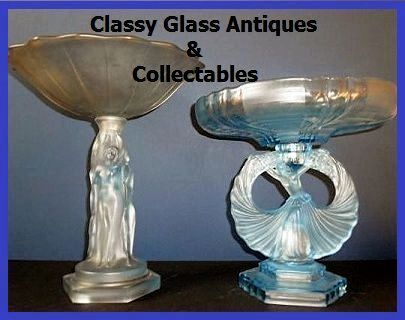 The Sensational 'Three Graces' Two Part Blue Glass Center Piece Comport by Walther & Sohne, Germany. The Sensational 'Three Graces' Two Part Blue Glass Center Piece Comport by Walther & Sohne, Germany.
