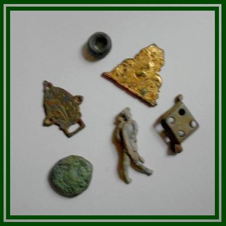 Six Different Ancient English Artefacts of Various Metal Findings – c. 736 – c. 1399 Six Different Ancient English Artefacts of Various Metal Findings – c. 736 – c. 1399