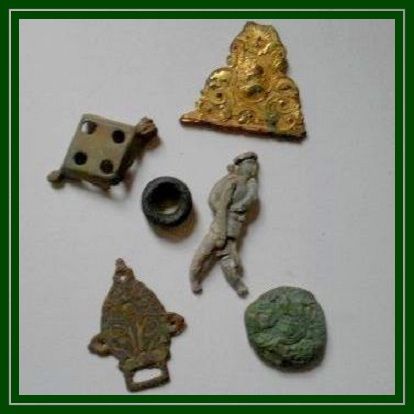 Six Different Ancient English Artefacts of Various Metal Findings – c. 736 – c. 1399 Six Different Ancient English Artefacts of Various Metal Findings – c. 736 – c. 1399