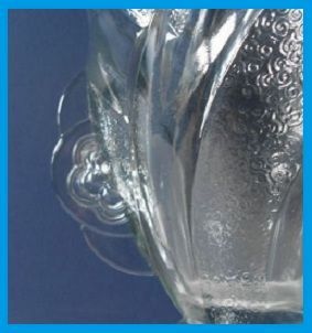 Sowerby 1930s English Art Deco Blue Depression Glass Vase Sowerby 1930s English Art Deco Blue Depression Glass Vase