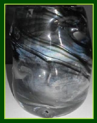 Wonderful Whitefriars 'Streaky Green Knobbly Range' Pattern Glass Vase circa 1964 Wonderful Whitefriars 'Streaky Green Knobbly Range' Pattern Glass Vase circa 1964