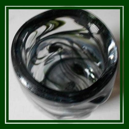Wonderful Whitefriars 'Streaky Green Knobbly Range' Pattern Glass Vase circa 1964 Wonderful Whitefriars 'Streaky Green Knobbly Range' Pattern Glass Vase circa 1964