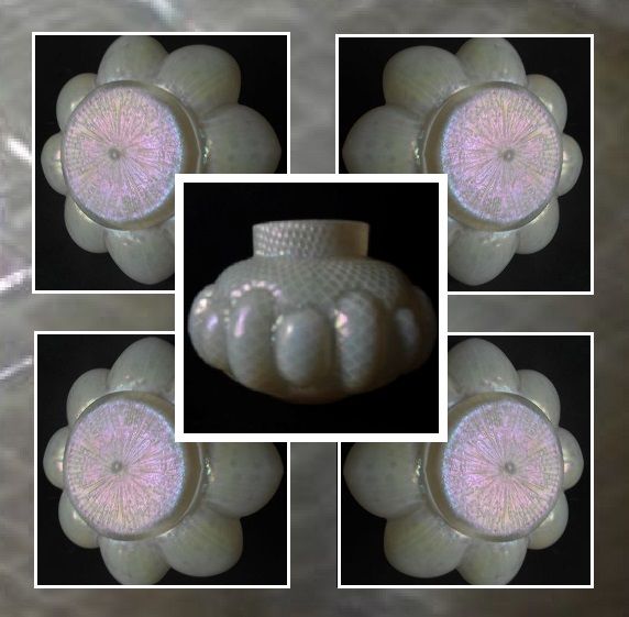 Superb Kralik Mother of Pearl Art Nouveau Iridescent Opal Glass Vase. Superb Kralik Mother of Pearl Art Nouveau Iridescent Opal Glass Vase.