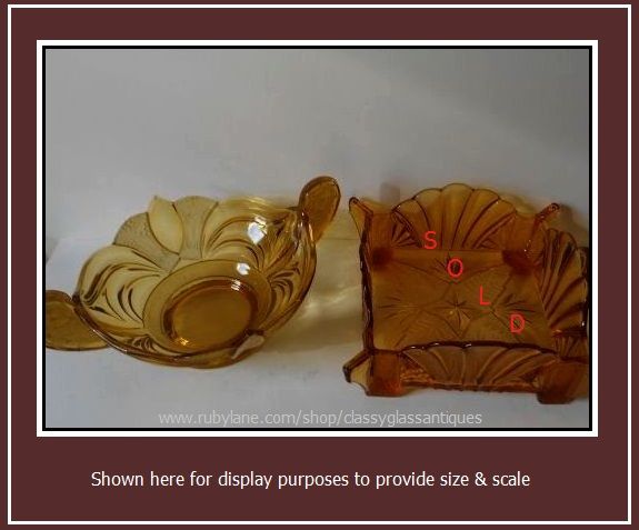 Sensational Brockwitz 1930s German Art Deco 15 inch Amber Glass Bowl Sensational Brockwitz 1930s German Art Deco 15 inch Amber Glass Bowl