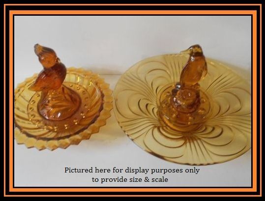 Czechoslovakian 1930's Art Deco Amber Glass Penguin 2 part Center Piece by Libochovice Czechoslovakian 1930's Art Deco Amber Glass Penguin 2 part Center Piece by Libochovice