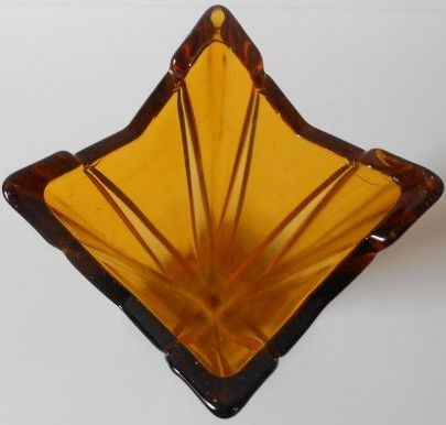 Art Deco Amber Glass Vase by Bagley, England. Wyndham pattern. Art Deco Amber Glass Vase by Bagley, England. Wyndham pattern.