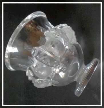 Marc Lalique Designed French Lead Crystal Glass 'Dampierre' Vase. Mint. Marc Lalique Designed French Lead Crystal Glass 'Dampierre' Vase. Mint.