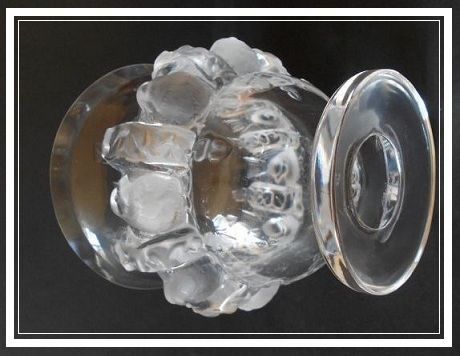 Marc Lalique Designed French Lead Crystal Glass 'Dampierre' Vase. Mint. Marc Lalique Designed French Lead Crystal Glass 'Dampierre' Vase. Mint.