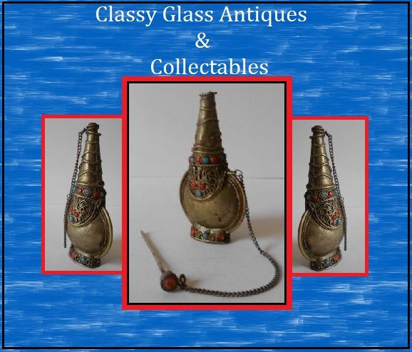 Early 20th Century Oriental Nepalese Silver Temple Pedestal Pagoda Snuff Bottle Early 20th Century Oriental Nepalese Silver Temple Pedestal Pagoda Snuff Bottle