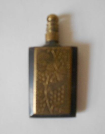 Vintage Original Oriental Carved Stone & Yellow Metal Bottle - From Nepal, Mid 20th century. Vintage Original Oriental Carved Stone & Yellow Metal Bottle - From Nepal, Mid 20th century.