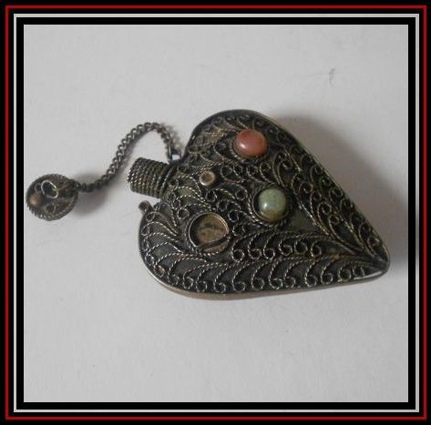 Incredible Antique Tibetan / Bhutanese Silver Cherishment Snuff Bottle. Early 20th century. Incredible Antique Tibetan / Bhutanese Silver Cherishment Snuff Bottle. Early 20th century.