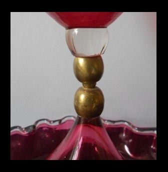 Antique English Victorian Crystal Cased Ruby Red Glass - Cranberry Glass 14 inch Single Tulip Vase Epergne Antique English Victorian Crystal Cased Ruby Red Glass - Cranberry Glass 14 inch Single Tulip Vase Epergne